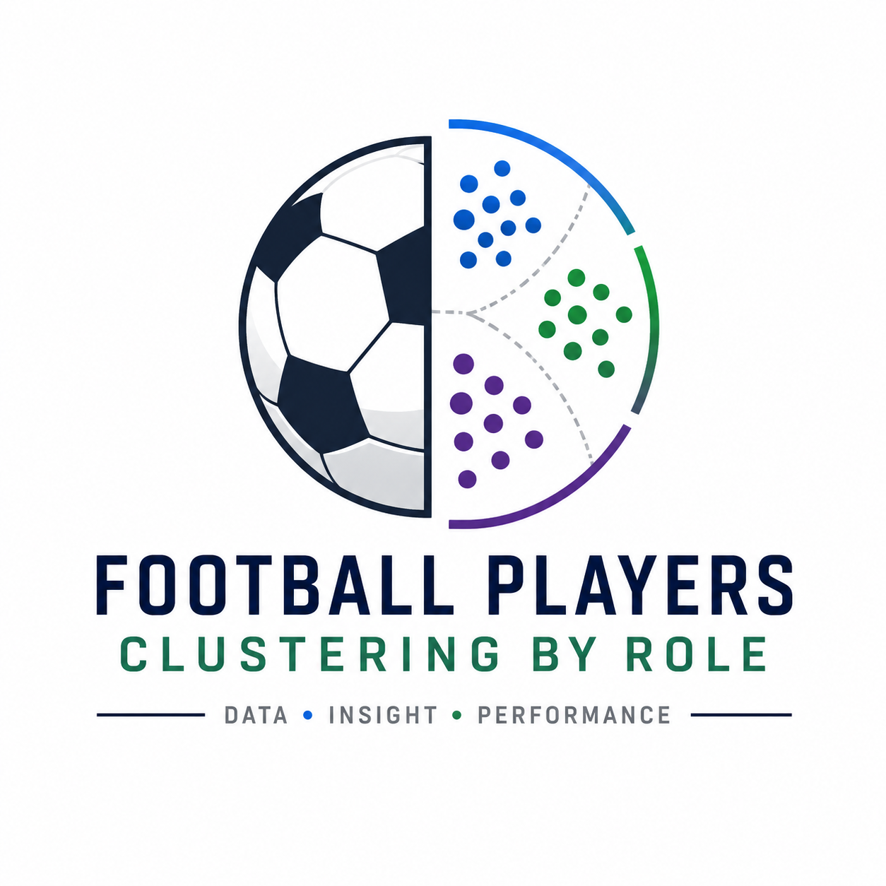 Football player clustering data visualization
